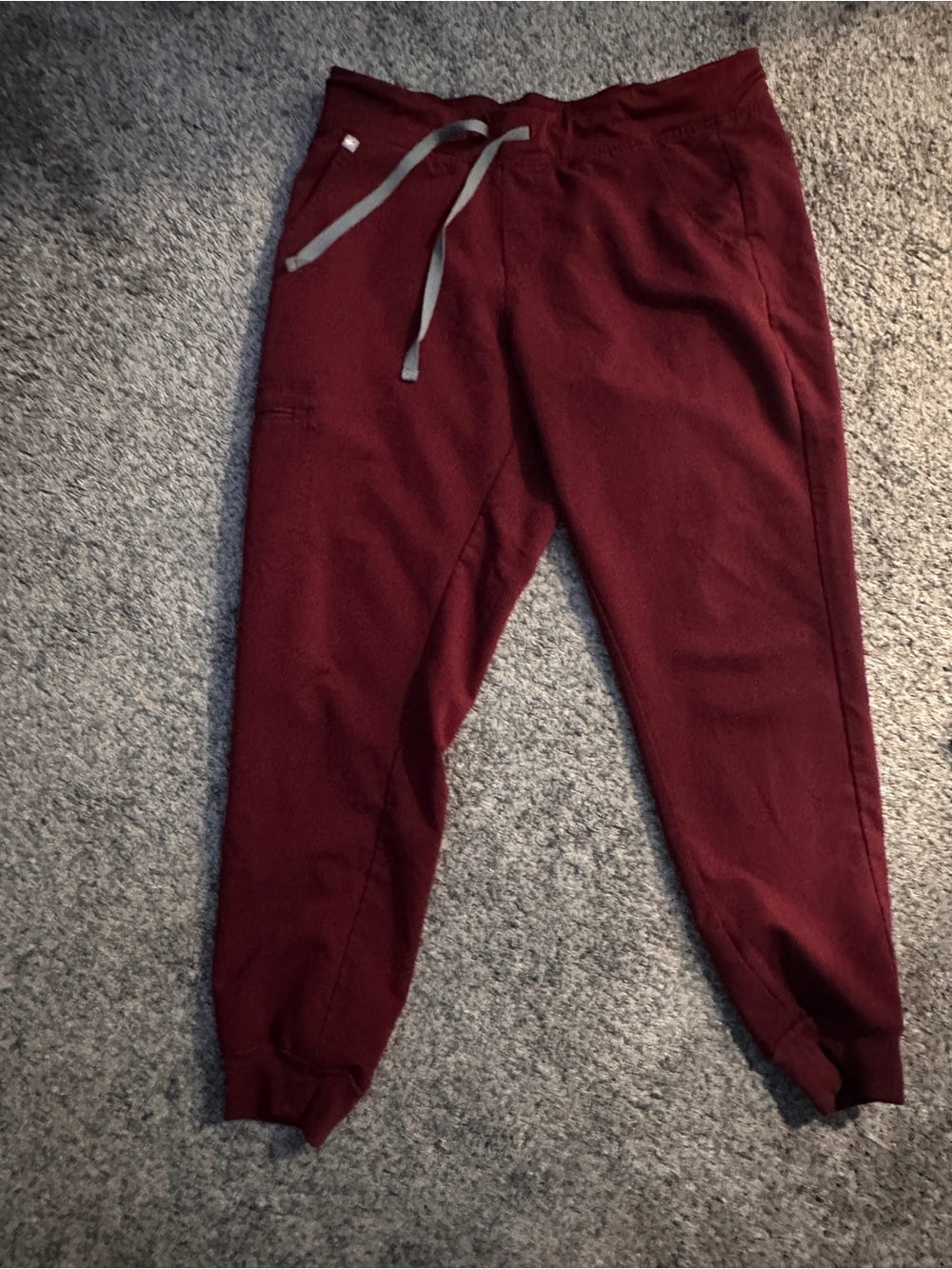 FIGS burgundy joggers